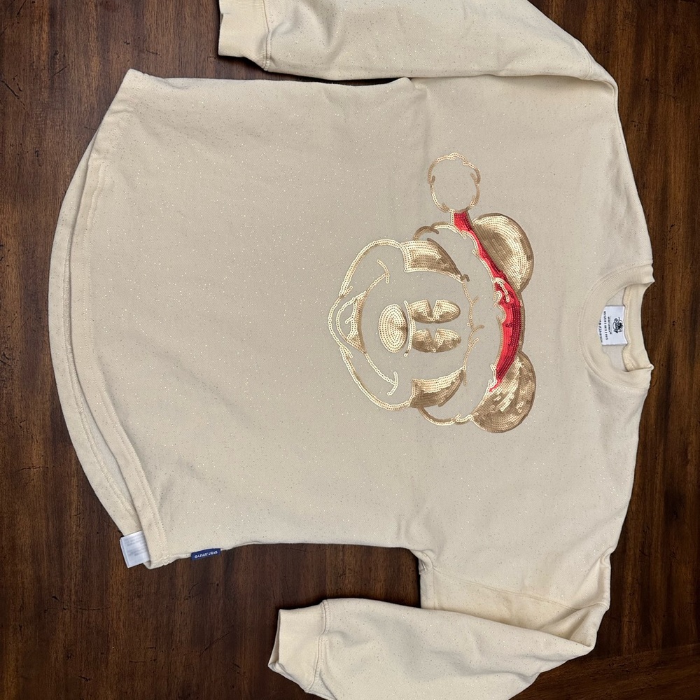Gold Mickey Mouse Sequined Spirit Jersey. Only worn once. Purchased in DCA.